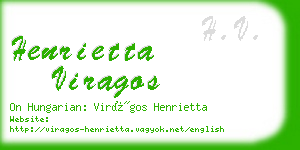 henrietta viragos business card